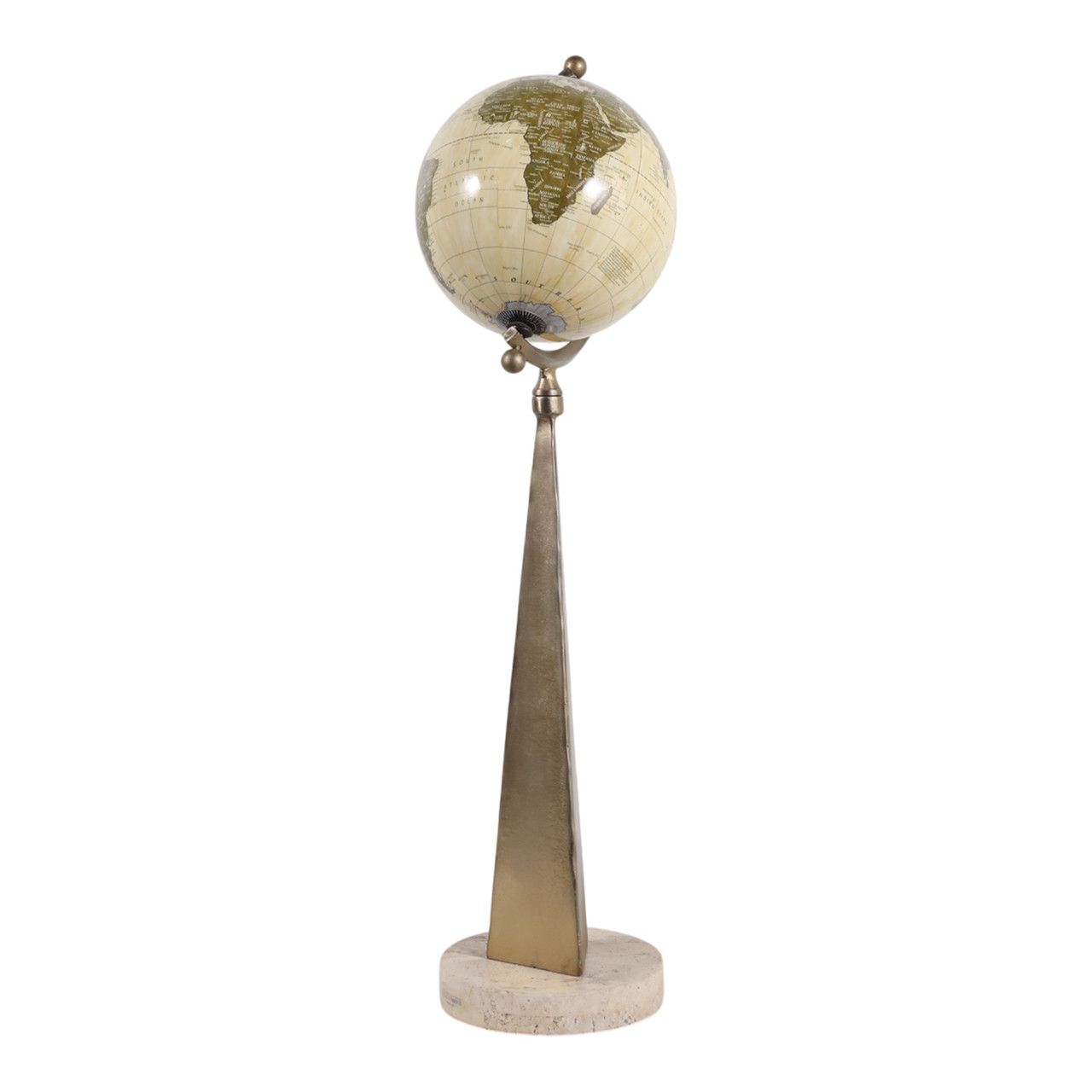 OVERSIZED GLOBE, BRONZE 9 x 8 x 30 H