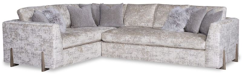 Dresden 3 pc L Sectional 6029-71-SERENE-, SS-123&quot;L x 40D x 34H
