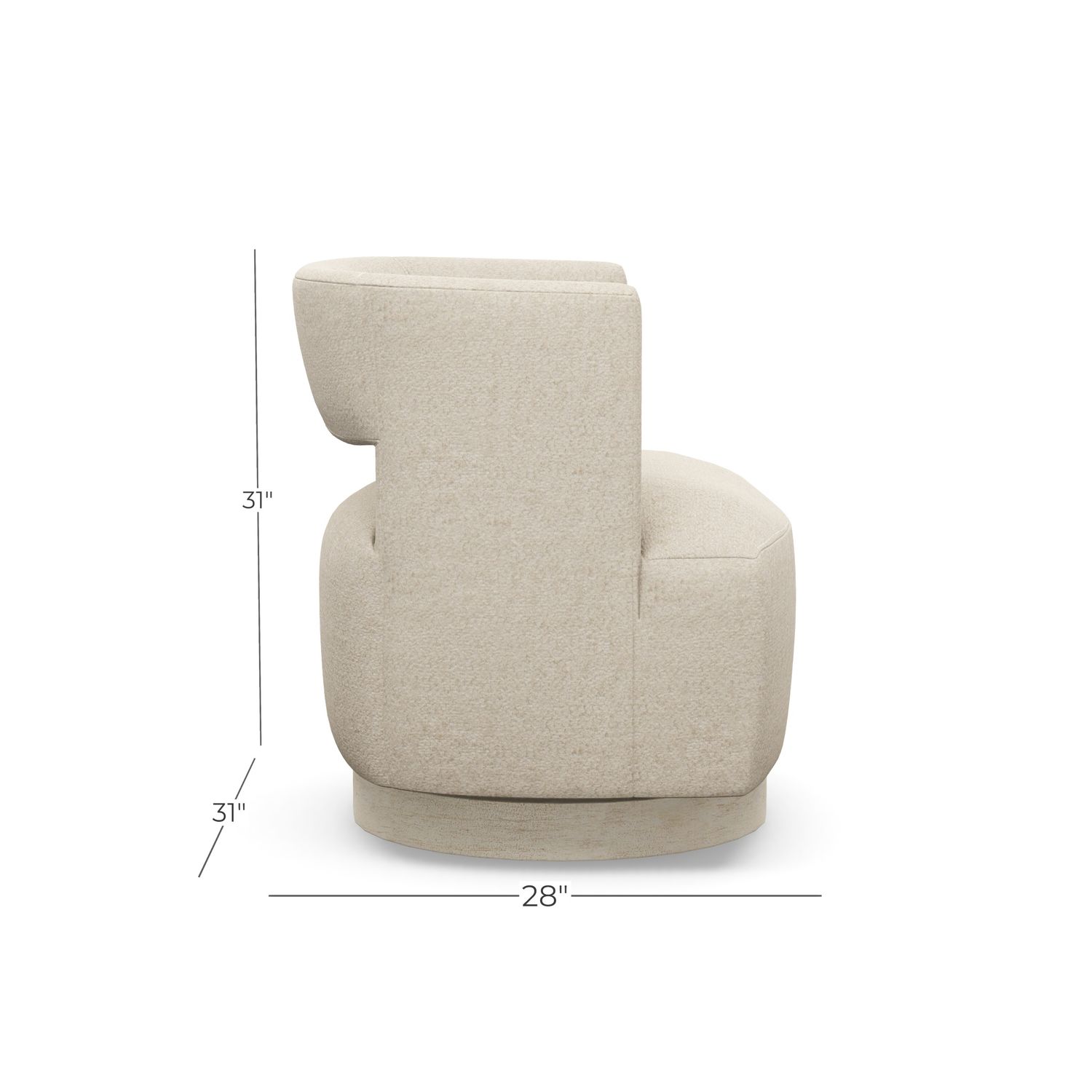 Crystle  Swivel H29 W30 D28  AH29 SH19 SD23 FINISH: SANDSTONE=E-4910-73