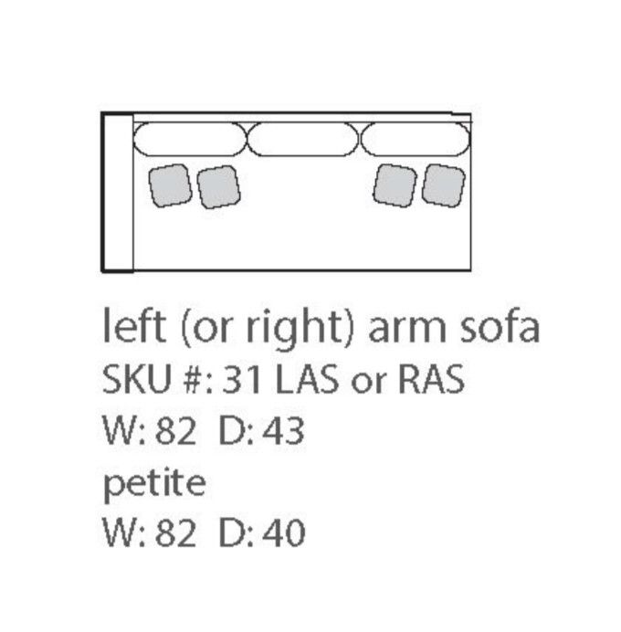 Dresden 3 pc L Sectional 6029-71-SERENE-, SS-123"L x 40D x 34H Dresden 3 pc L Sectional 6029-71-SERENE-, SS-123"L x 40D x 34H
