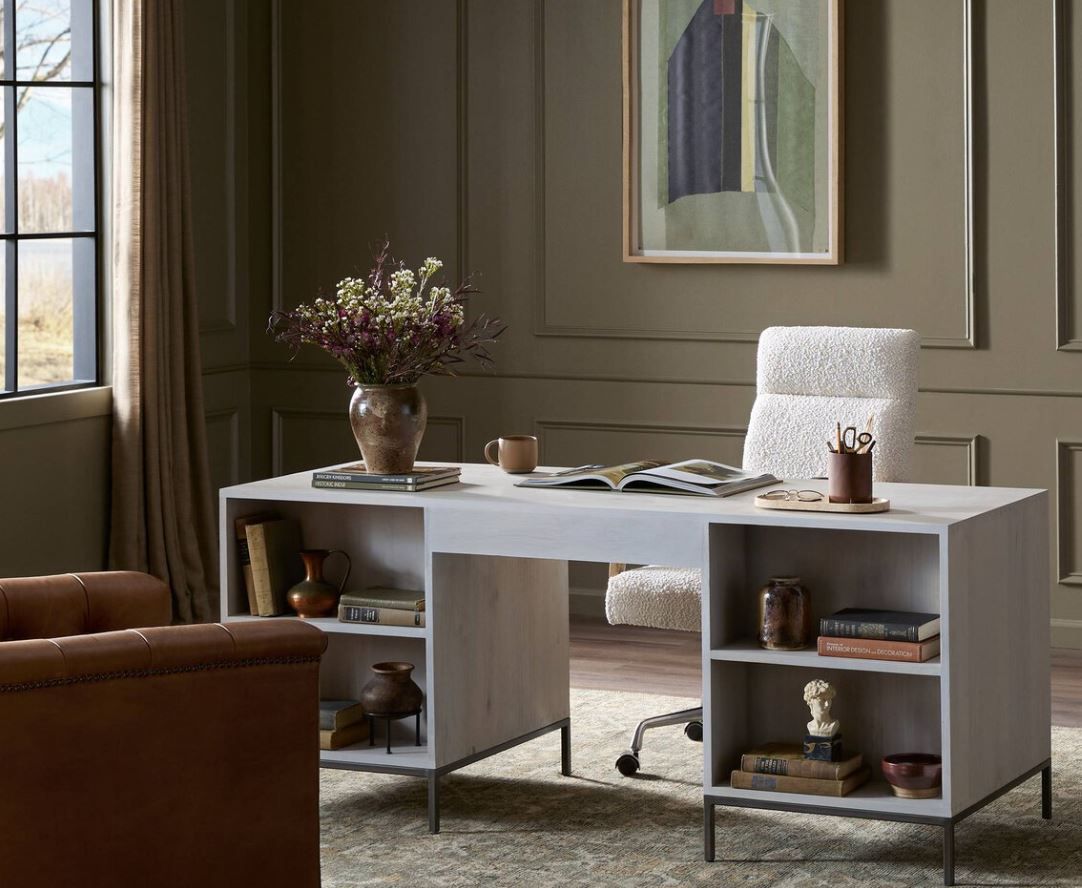 Executive Desk Dove White Finish 70.00"w x 27.00"d x 30.00"h Executive Desk Dove White Finish 70.00"w x 27.00"d x 30.00"h