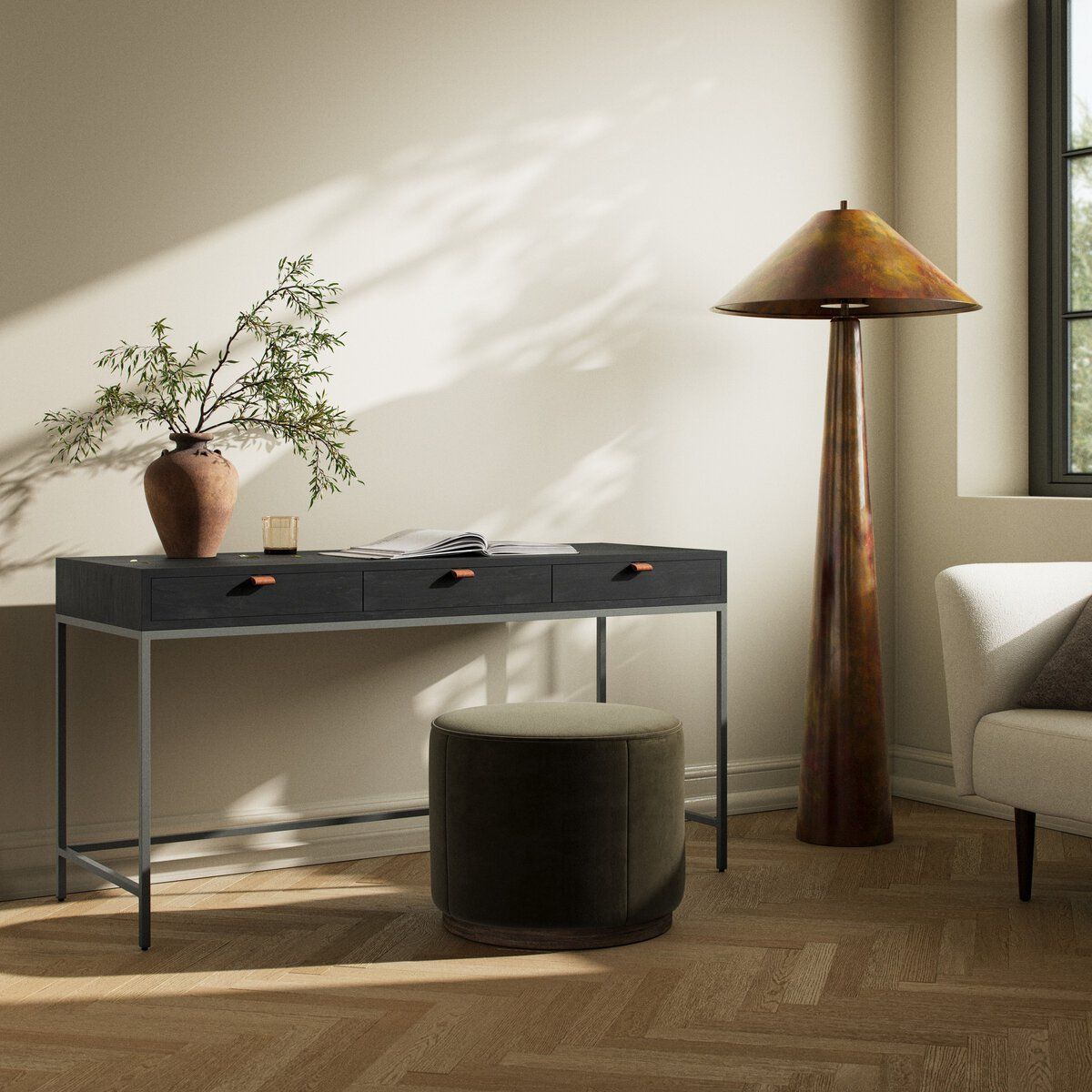 Trey Modular Writing Desk-Dove Poplar-59.75x22x31