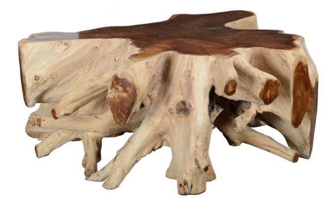 Teak Round Coffee Table-Natural 41W x 38D x 18H Teak Round Coffee Table-Natural 41W x 38D x 18H