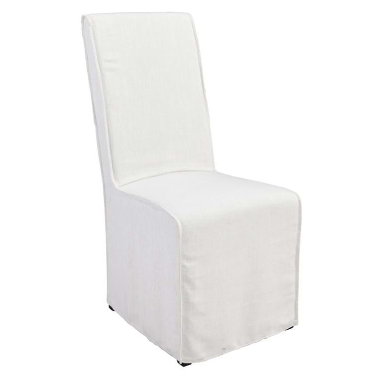 Slip Dining Chair-White-19.5x24.25x43
