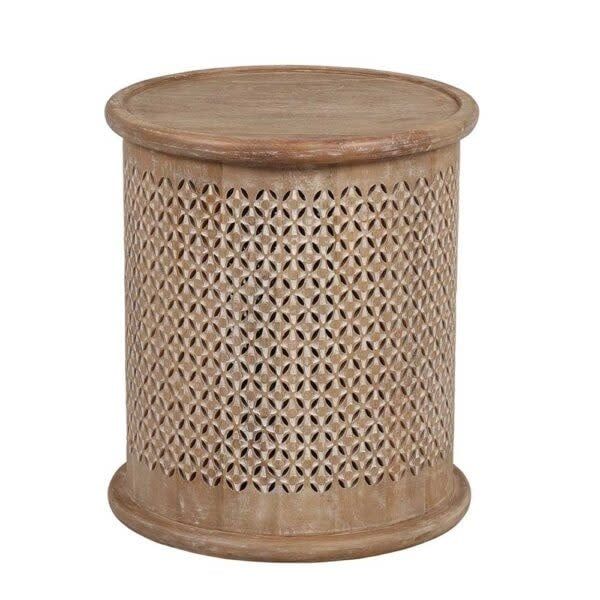 Carver Round Side Table-17x17x19