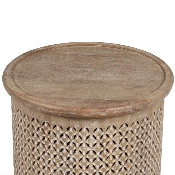 Carver Round Side Table-17x17x19