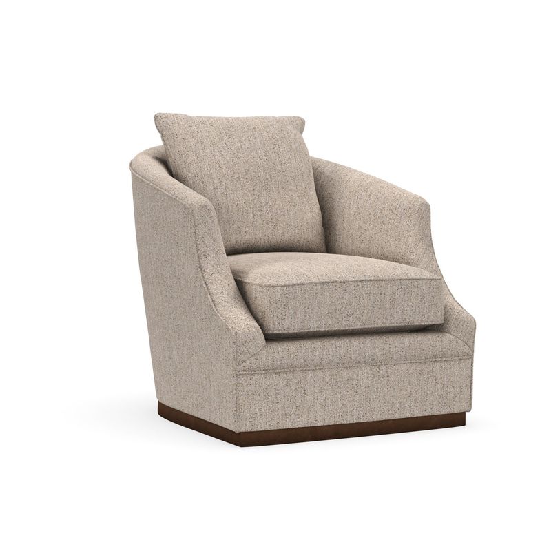 Emmerson Swivel Chair-40877-94-Latte-HH- L 31.0" x W 37.0" x H 35.0"