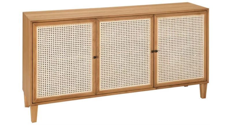 Natural Cane Sideboard - 66" W x 18" D x 34" H