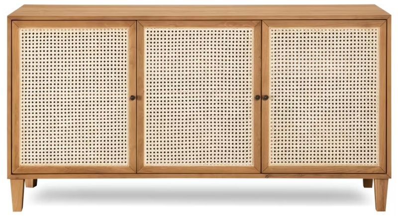 Natural Cane Sideboard - 66" W x 18" D x 34" H Natural Cane Sideboard - 66" W x 18" D x 34" H
