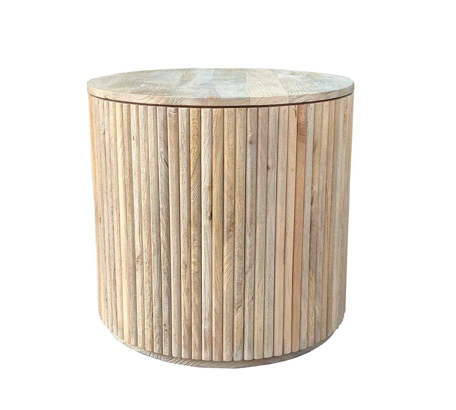 24″ Reeded Side Table 24"W x 23"H 24″ Reeded Side Table 24"W x 23"H
