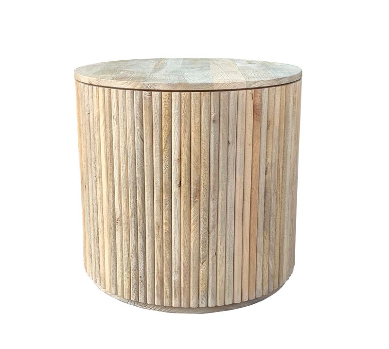 24″ Reeded Side Table   24"W x 23"H