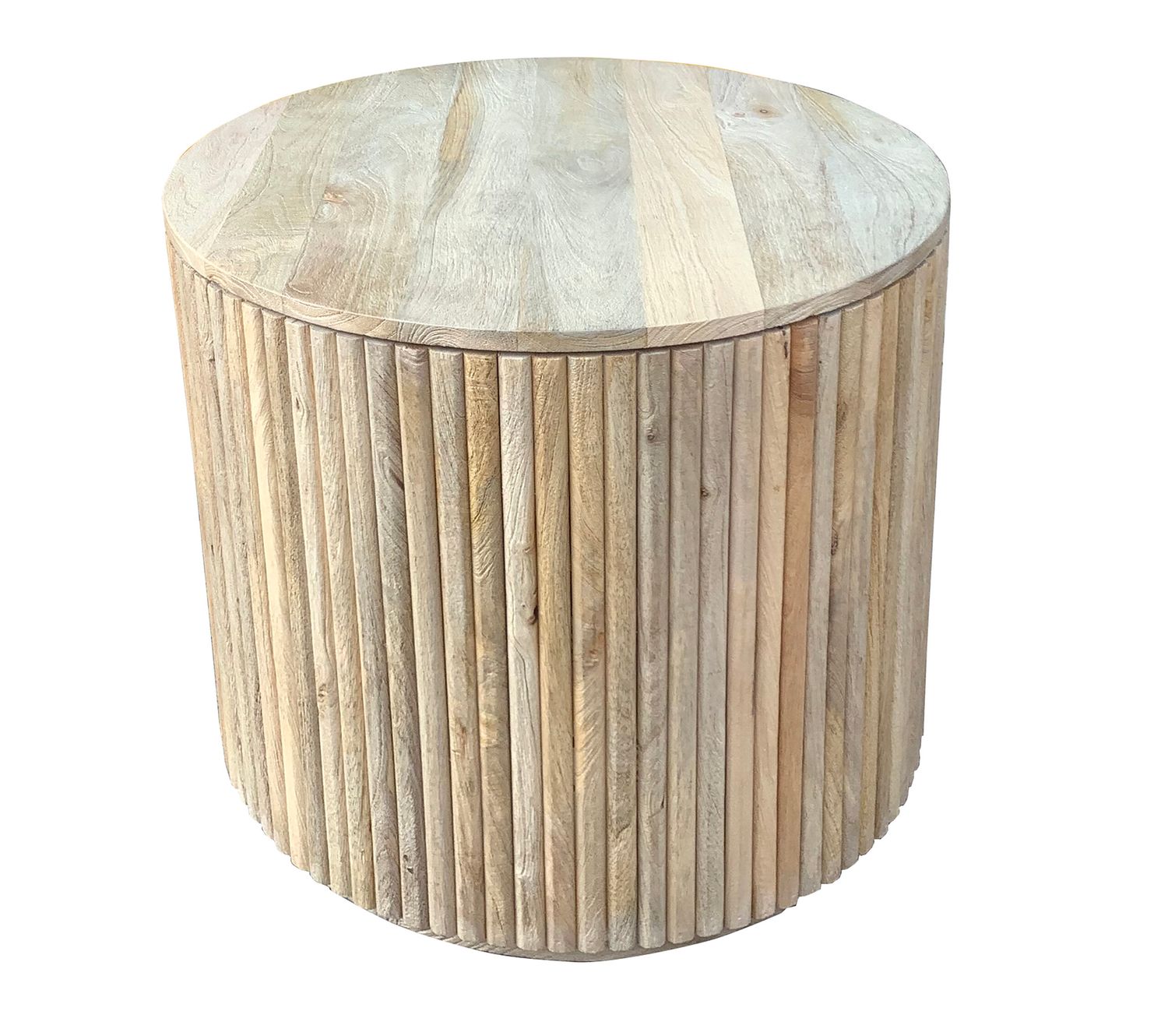 24″ Reeded Side Table 24"W x 23"H 24″ Reeded Side Table 24"W x 23"H