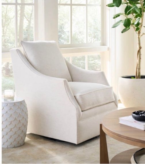 Quick Ship Kori Swivel Glider- 29L x 37D x 38H  Nomad Snow