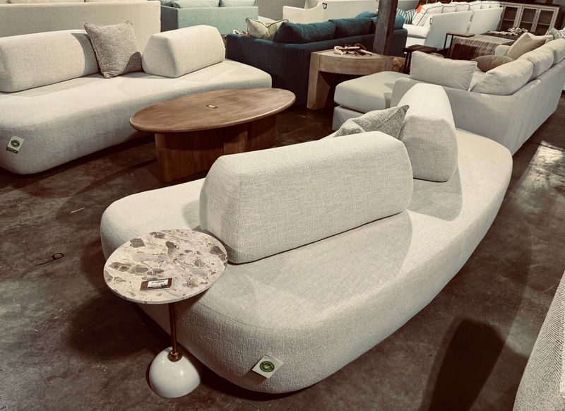Metropolis Ivory Sofa 101.5"W x 55"D x 31"H