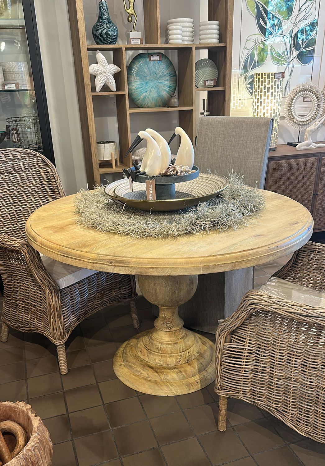 Container Item Mango Round Dining Table 48"Dia 31.5" H