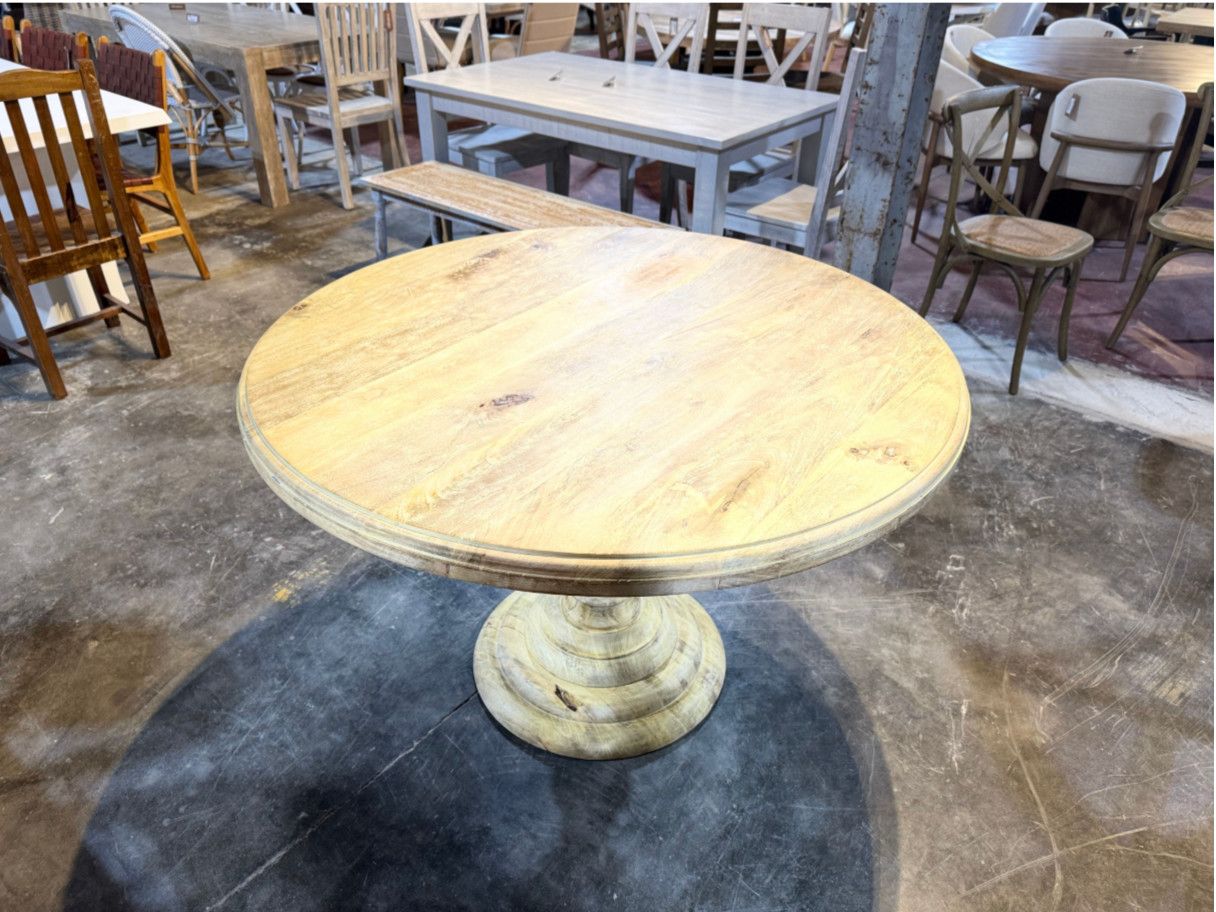 Container Item Mango Round Dining Table 60 x 60 x 31.5H 29.5 Container Item Mango Round Dining Table 60 x 60 x 31.5H 29.5
