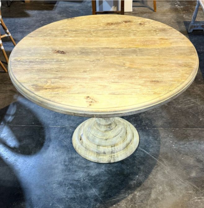 Container Item Mango Round Dining Table 60 x 60 x 31.5H 29.5 Container Item Mango Round Dining Table 60 x 60 x 31.5H 29.5