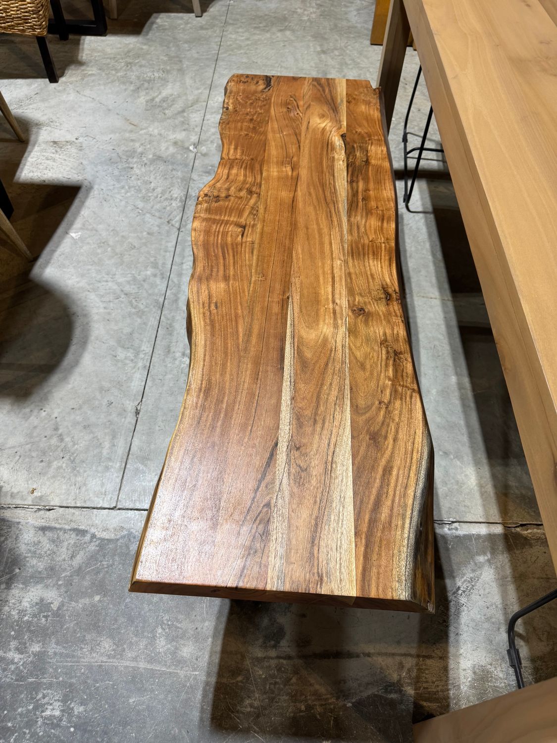 Container Live Edge Bench 60 x 20 x 19 h Container Live Edge Bench 60 x 20 x 19 h