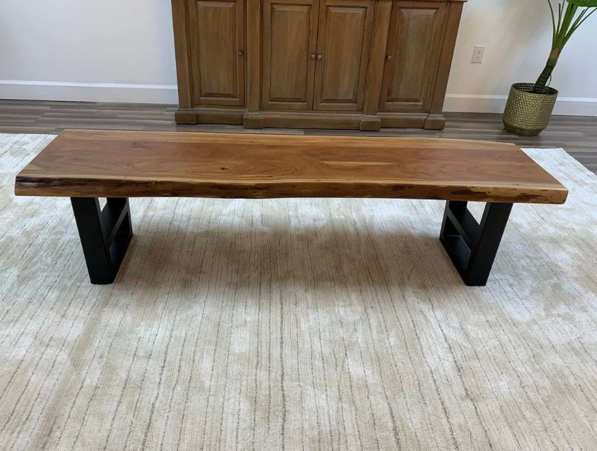 Container Live Edge Bench 60 x 20 x 19 h Container Live Edge Bench 60 x 20 x 19 h