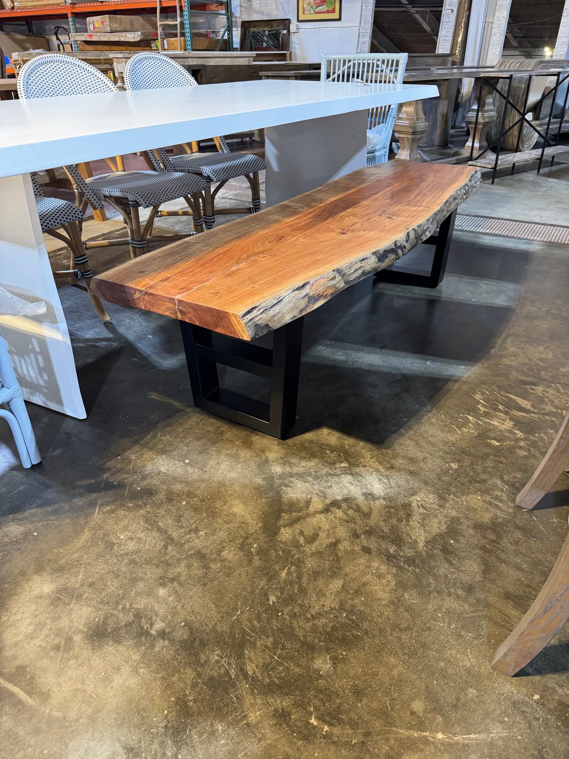 Container Live Edge Bench 72 x 20 x 19H Container Live Edge Bench 72 x 20 x 19H
