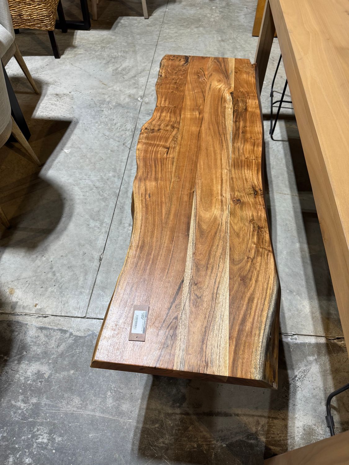 Container Live Edge Bench 72 x 20 x 19H Container Live Edge Bench 72 x 20 x 19H