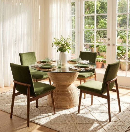 Nueva Dining Chair Green W: 20.25" | D: 24.5" | H: 35" Nueva Dining Chair Green W: 20.25" | D: 24.5" | H: 35"