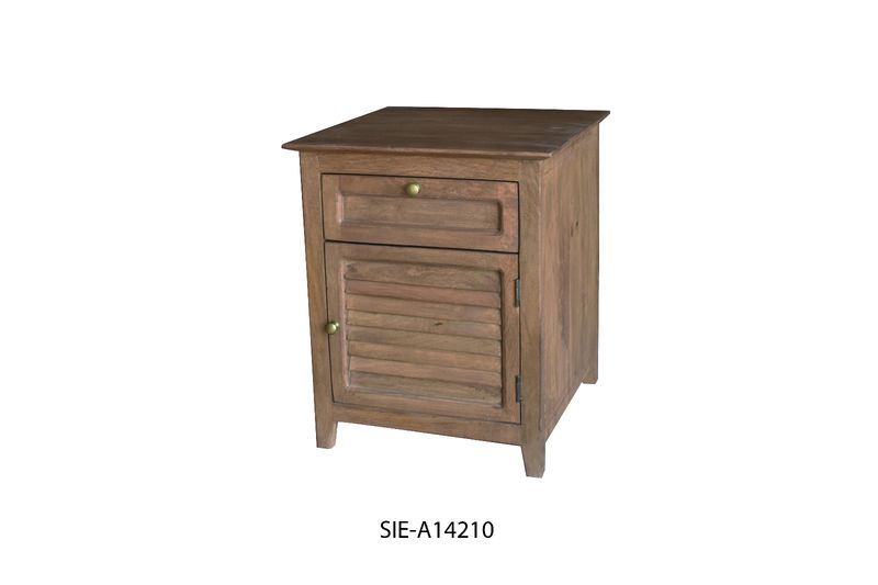 Shutter Door 1 DRW Bedside Cabinet 20x20x24 Shutter Door 1 DRW Bedside Cabinet 20x20x24