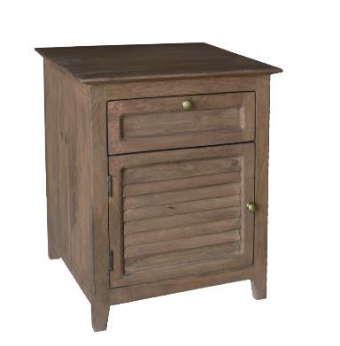 Shutter Door 1 DRW Bedside Cabinet 20x20x24