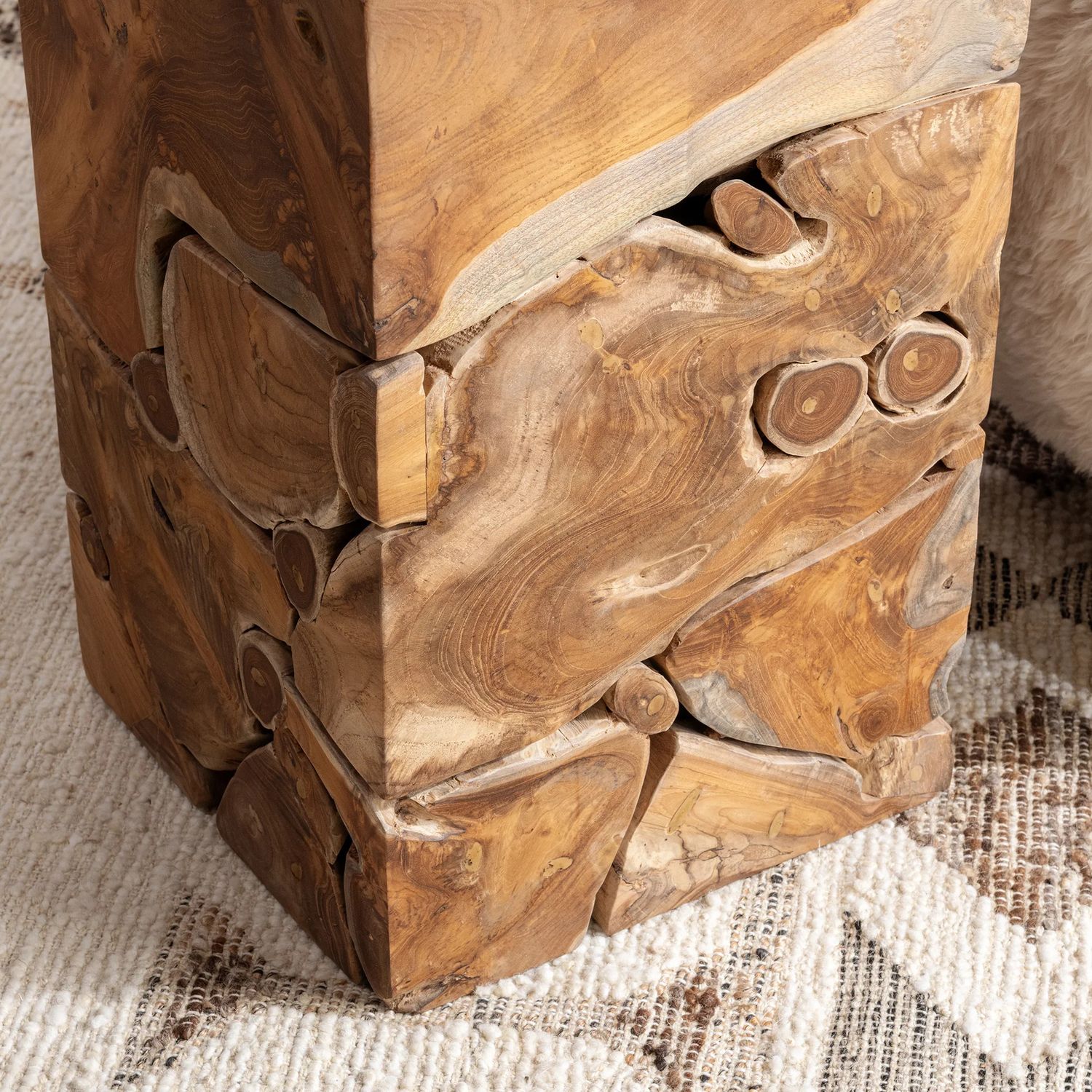 Accent Table Natural 13”W x 13”D x 21”H Accent Table Natural 13”W x 13”D x 21”H