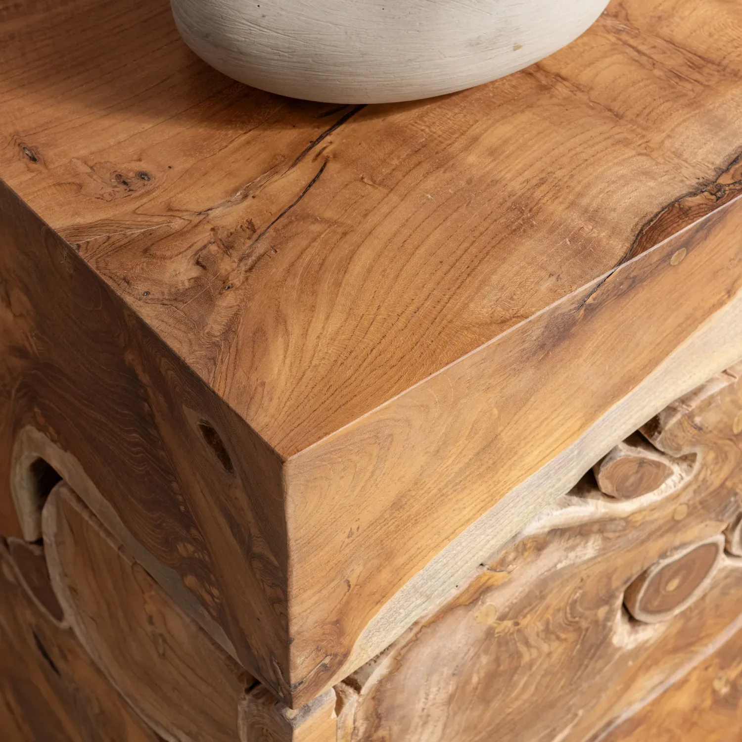 Accent Table Natural 13”W x 13”D x 21”H Accent Table Natural 13”W x 13”D x 21”H