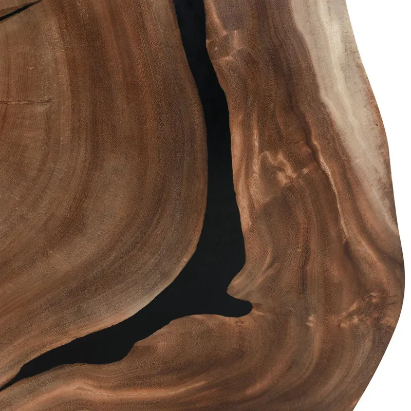 Crystal Live Edge Coffee Table Natural 40”W x 41”D x 18.5”H