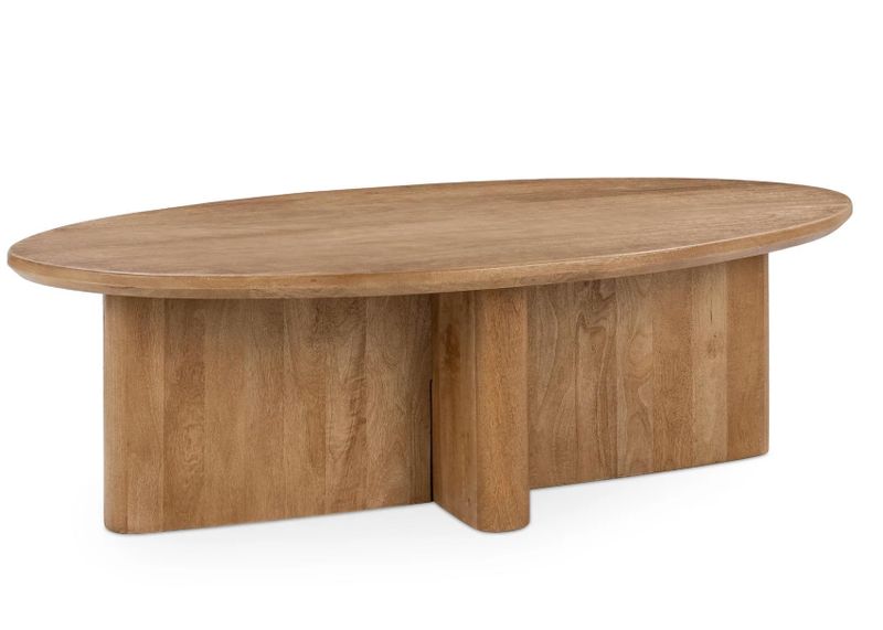 Coffee Table Maple Oval  58”W x 28”D x 18”H