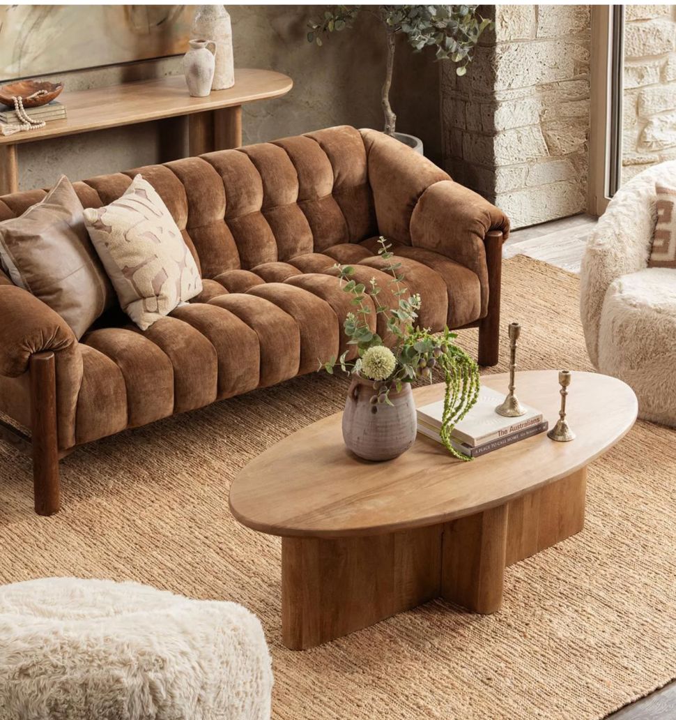 58" Coffee Table Maple Oval