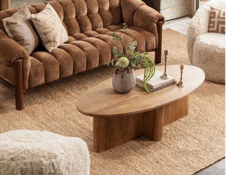 Coffee Table Maple Oval  58”W x 28”D x 18”H