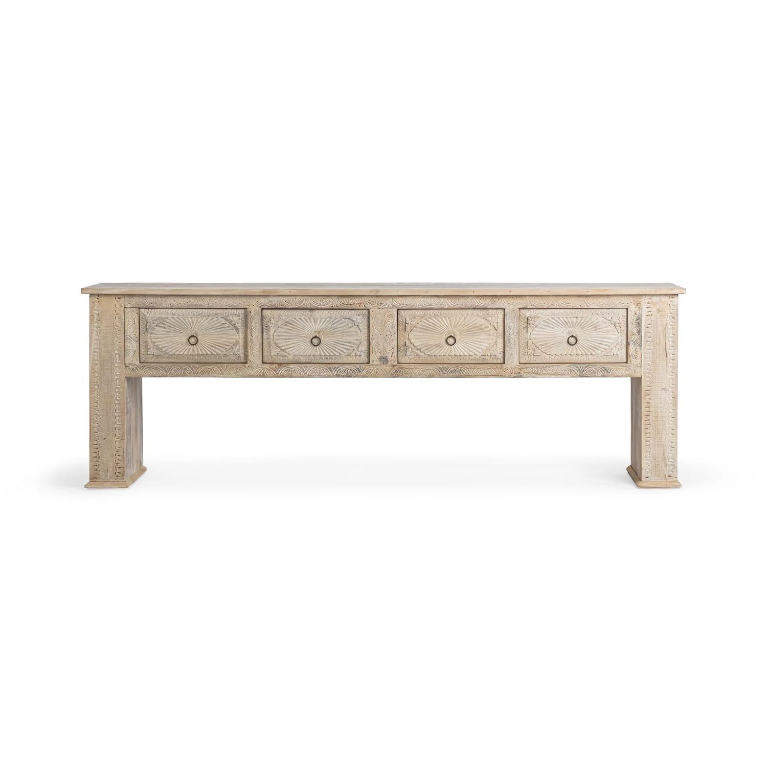 Craved 4 Drawer Console Table  108 x 18 x 36