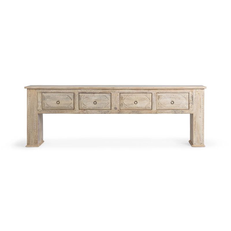 Craved 4 Drawer Console Table 108 x 18 x 36 Craved 4 Drawer Console Table 108 x 18 x 36