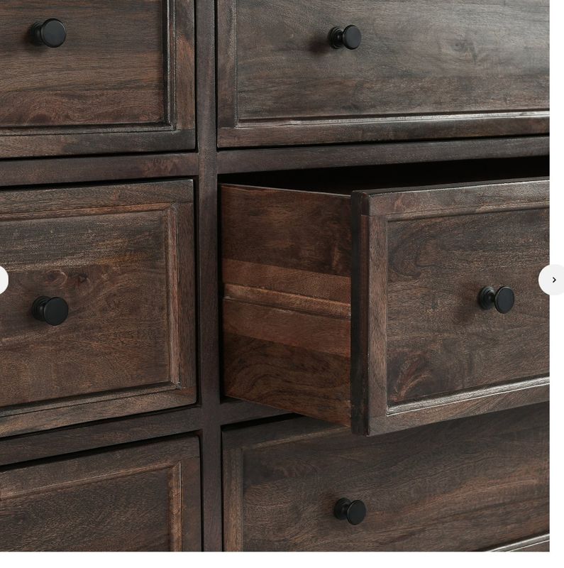9 Drawer Dresser Burnished Black 88.00"w x 19.00"d x 32.75"h