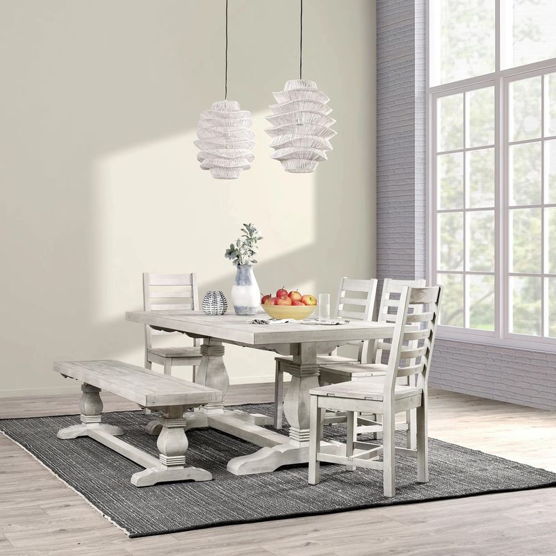 Dining Table Distressed White 78x38x30
