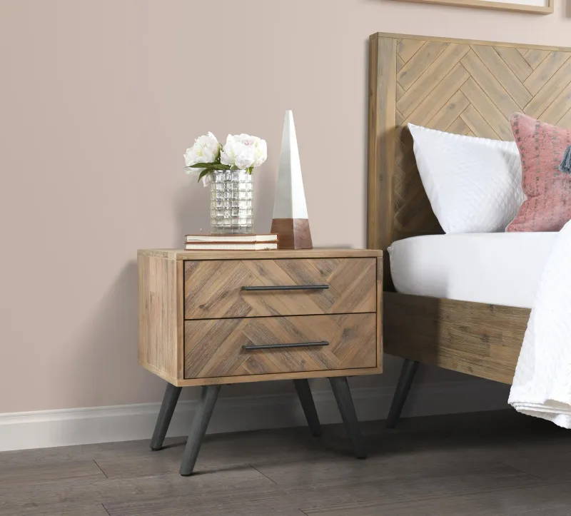 2 Drawer Nightstand 23.75x17.75x23.75