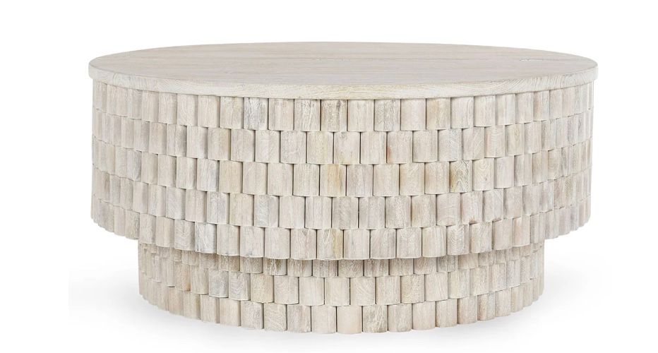 White Round Coffee Table 40x40x 18H
