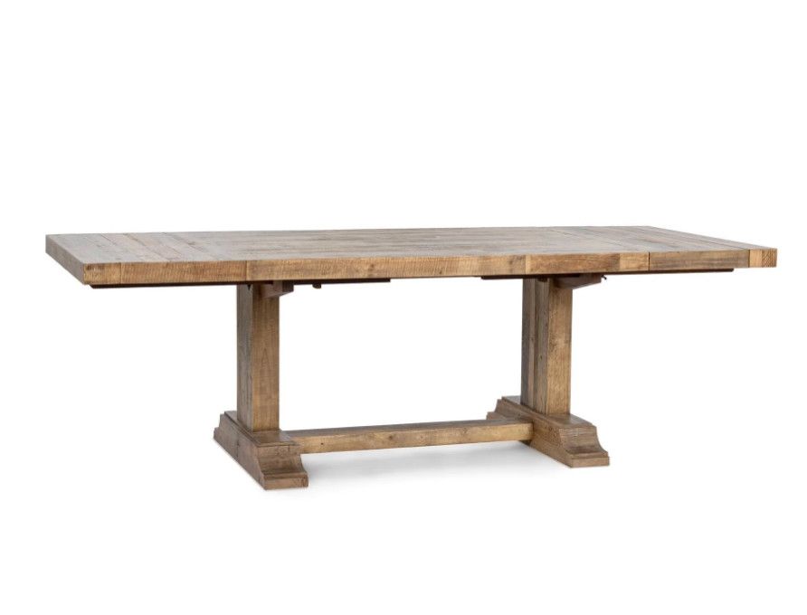 Pine Ext Dining Table 63- 95W x 39D x 30H Pine Ext Dining Table 63- 95W x 39D x 30H