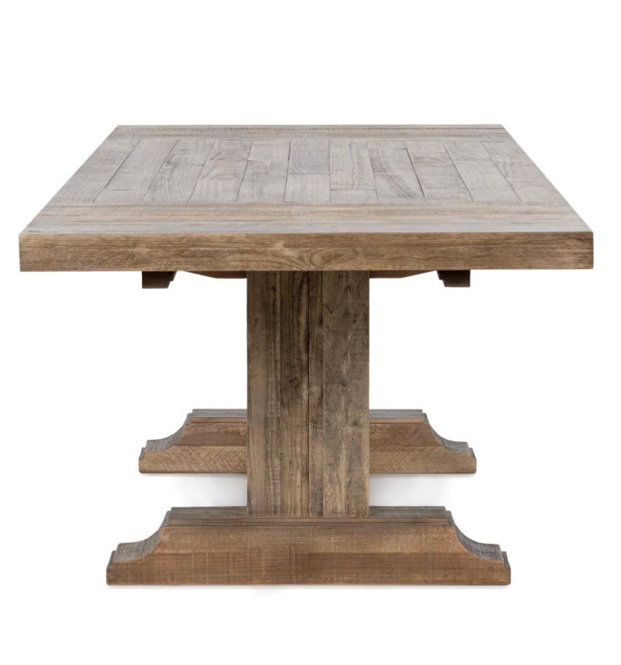 Pine Ext Dining Table 63- 95W x 39D x 30H Pine Ext Dining Table 63- 95W x 39D x 30H