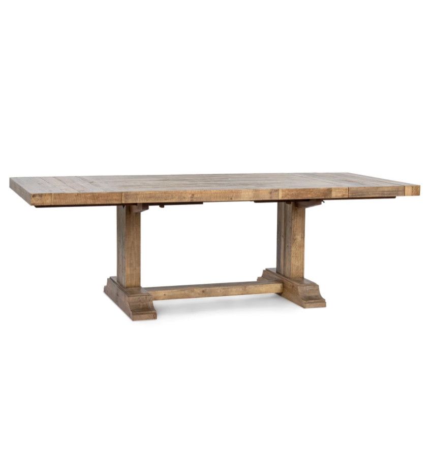 Pine Ext Dining Table 63- 95W x 39D x 30H Pine Ext Dining Table 63- 95W x 39D x 30H