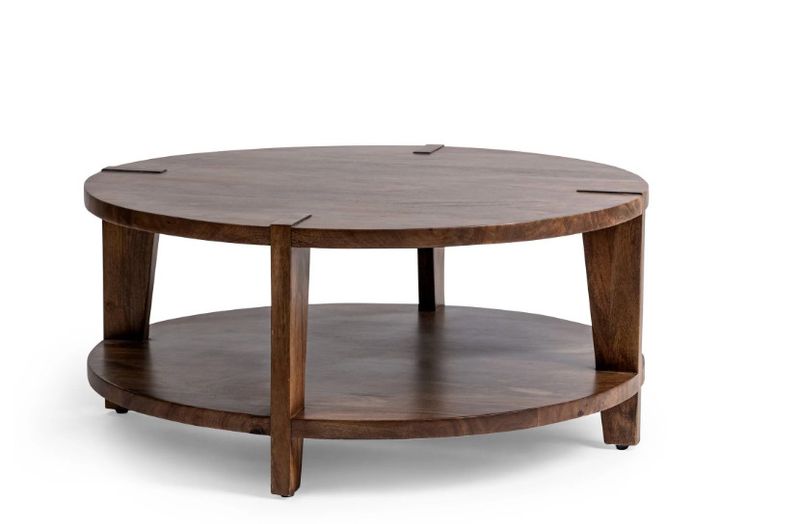 Round Coffee Table Brown 40”W x 40”D x 18”H Round Coffee Table Brown 40”W x 40”D x 18”H