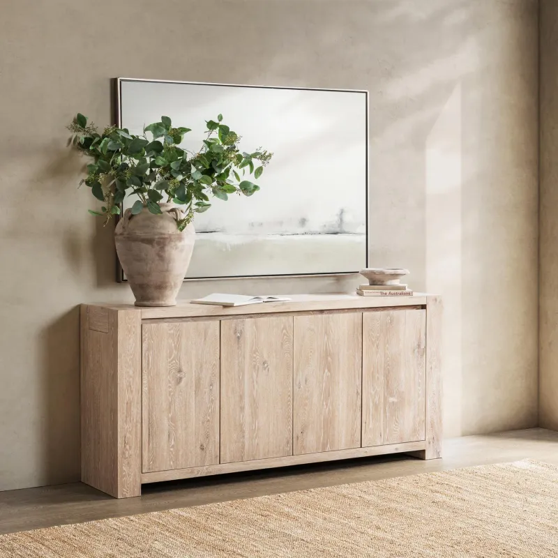 Brighton Sideboard White-78”W x 18”D x 36”H
