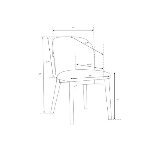 Slate blue Linen Blend Polyester dining Chairs 19W" x 24D" x 32H"