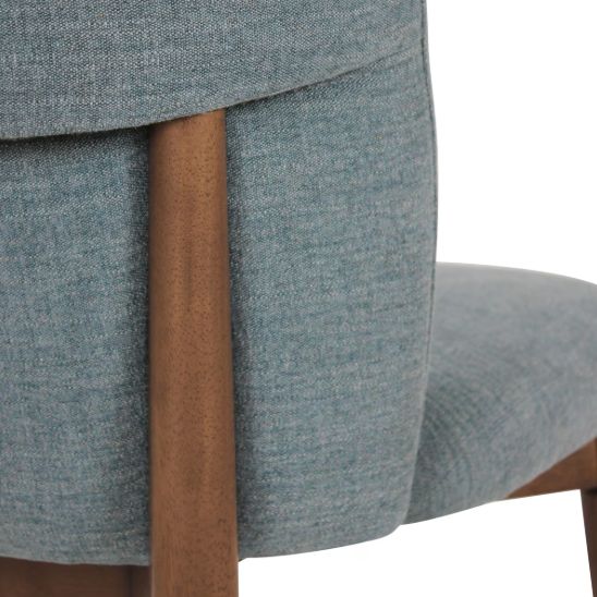 Slate blue Linen Blend Polyester dining Chairs 19W" x 24D" x 32H"