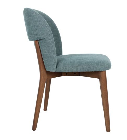 Slate blue Linen Blend Polyester dining Chairs 19W" x 24D" x 32H"