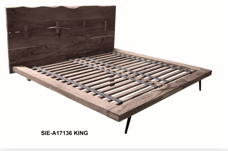 Wd. Acacia King Bali Bed New Brown Finish CNT3
