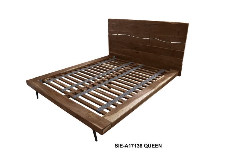 Wd. Acacia Bali Queen Bed New Brown Finish CNT3